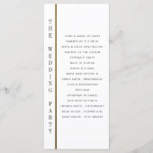 Schwarz und Gold | Custom Wedding Program Programm (Rückseite)