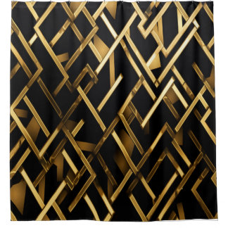 Schwarz und Gold Duschvorhang
