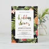 Schwarz und Gold | Einladung im Sommer Polterabend (Stehend Vorderseite)