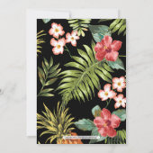 Schwarz und Gold | Einladung im Sommer Polterabend (Rückseite)