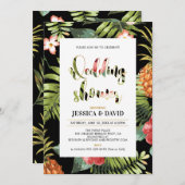 Schwarz und Gold | Einladung im Sommer Polterabend (Vorne/Hinten)