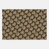 Schwarz und Gold Elegance Geschenkpapier Set (Vorderseite 3)