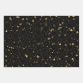 Schwarz und Gold Elegance Geschenkpapier Set (Vorderseite 2)