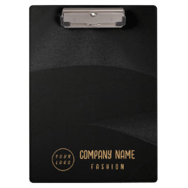 Schwarz und Gold elegant Klemmbrett