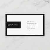 Schwarz und Gold Elegant Minimalistisch Visitenkarte (Rückseite)