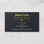 Schwarz und Gold elegant wir akzeptieren Bitcoin u Visitenkarte (Rückseite)