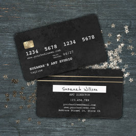 Schwarz und Gold elegante Kreditkarte Visitenkarte