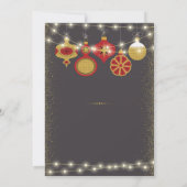 Schwarz und Gold Eleganter Weihnachts-Party Flyer Einladung (Rückseite)