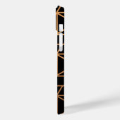 Schwarz und Gold Elegantes Muster Case-Mate iPhone Hülle (Rückseite / Links)