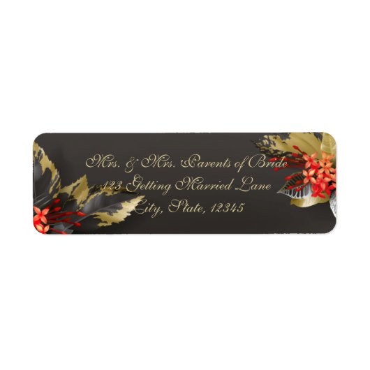 Schwarz und Gold Exotic Floral (Vorne)