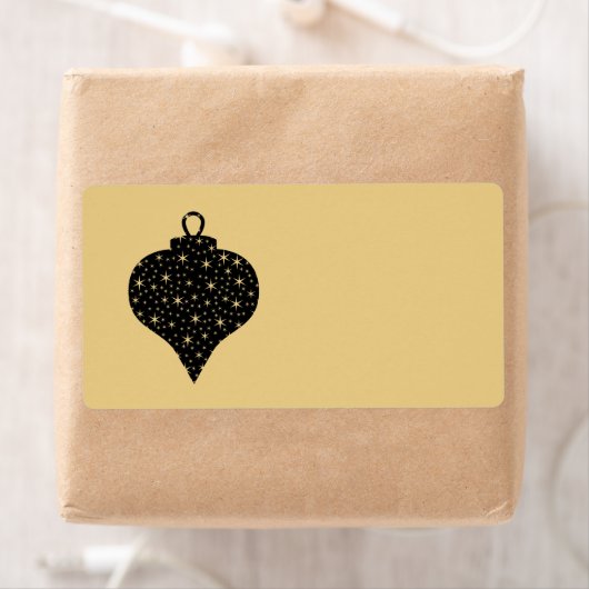 Schwarz und Gold Farbe Weihnachtsbaumdesign. (Insitu)