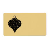 Schwarz und Gold Farbe Weihnachtsbaumdesign. (Vorne)