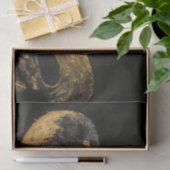 Schwarz und Gold Flamingo2 Seidenpapier (Geschenk)