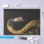 Schwarz und Gold Flamingo2 Seidenpapier (Handwerk)