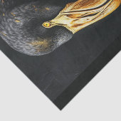 Schwarz und Gold Flamingo3 Seidenpapier (Ausschnitt)