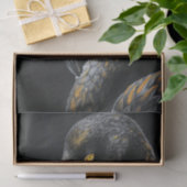 Schwarz und Gold Flamingo3 Seidenpapier (Geschenk)