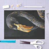 Schwarz und Gold Flamingo3 Seidenpapier (Handwerk)