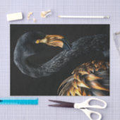 Schwarz und Gold Flamingo5 Seidenpapier (Handwerk)