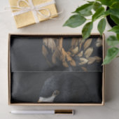 Schwarz und Gold Flamingo6 Seidenpapier (Geschenk)