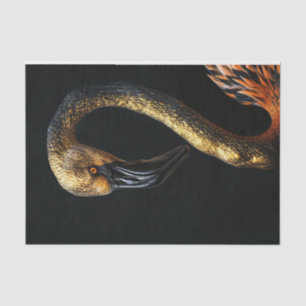 Schwarz und Gold Flamingo7 Seidenpapier