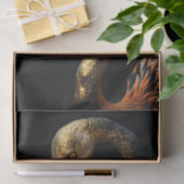 Schwarz und Gold Flamingo7 Seidenpapier (Geschenk)