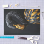 Schwarz und Gold Flamingo8 Seidenpapier (Handwerk)