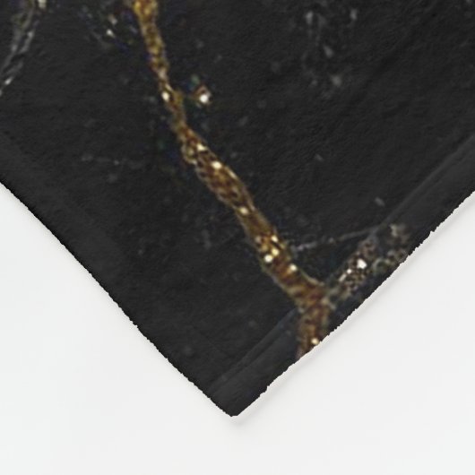 Schwarz und Gold Fleece Blanket (Ecke)