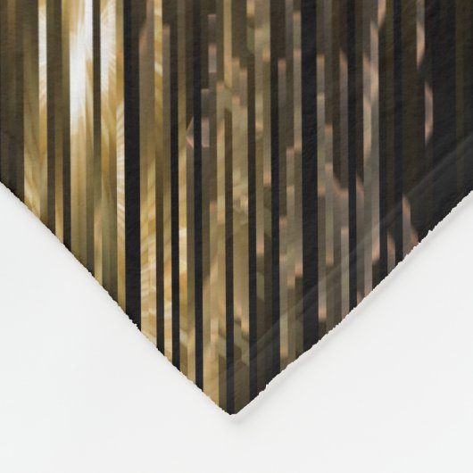 Schwarz und Gold Fleecedecke (Ecke)