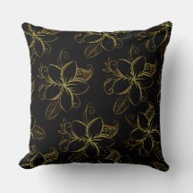 Schwarz und Gold florale Moderne