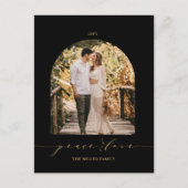 Schwarz und Gold | Frieden und Liebe Weihnachten F (Vorderseite)