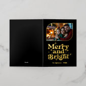 Schwarz und Gold Frohe und helles Foto Weihnachten (Äußere Ablage)