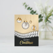 Schwarz und Gold Frohe Weihnachten Chiropraktik (Stehend Vorderseite)