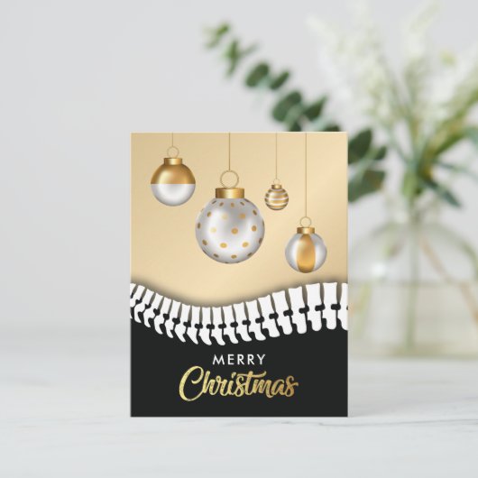 Schwarz und Gold Frohe Weihnachten Chiropraktik (Stehend Vorderseite)