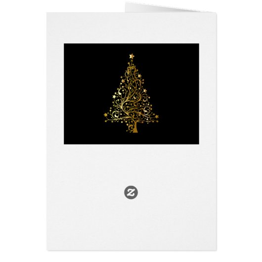 Schwarz und Gold Funkelnd Weihnachtsbaumdesign (Hinten)