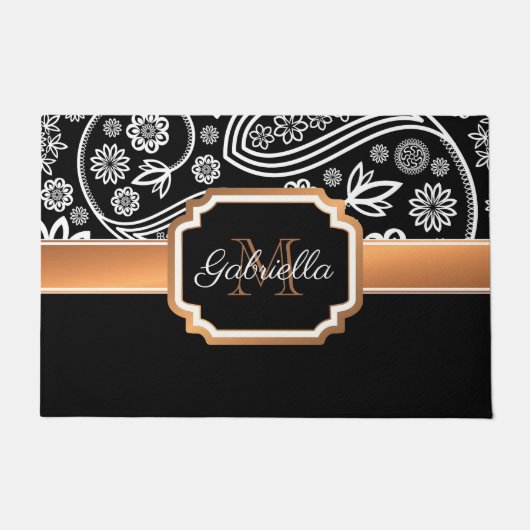 Schwarz und Gold Fußmatte (Vorderseite)