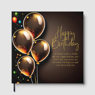 Schwarz und Gold Geburtstag Gästebuch