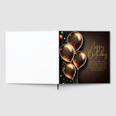 Schwarz und Gold Geburtstag Gästebuch (Voll)
