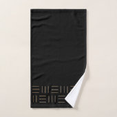 Schwarz und Gold geometrisch Badhandtuch Set (Handtuch)
