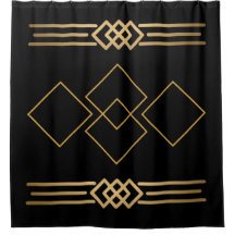 Schwarz und Gold geometrisch