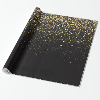 Schwarz und Gold Geschenkpapier