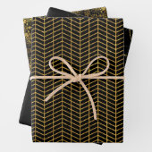 Schwarz und Gold Geschenkpapier Set (Beispiel)