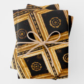 Schwarz und Gold Geschenkpapier Set (Beispiel)