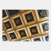 Schwarz und Gold Geschenkpapier Set (Vorderseite)