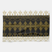 Schwarz und Gold Geschirrtuch (Horizontal)