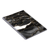 Schwarz und Gold Glitzer Agate Notizblock (Rechte Seite)