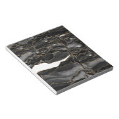 Schwarz und Gold Glitzer Agate Notizblock (angewinkelt)