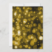 SCHWARZ UND GOLD GLITZER SCHWARZ AM GEBURTSTAG EINLADUNG (Rückseite)