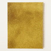 Schwarz und Gold glücklich Neues Jahr Planer (Rückseite)