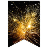 Schwarz und Gold glücklich Neues Jahr Wimpelkette (Erste Fahne)