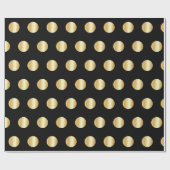 Schwarz und Gold Golden Elegant Modernes Template Geschenkpapier (Flach)